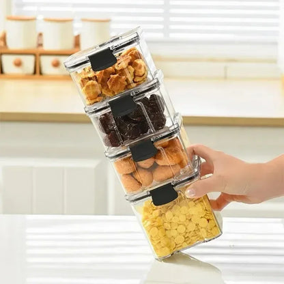 Kitchen Sealed Jars Multigrain Snack Storage Box For Dried Fruit Dried Goods Sealed Container Plastic Moisture Proof Boxes Can