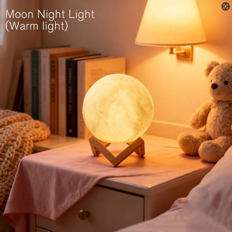 3D 8cm Wireless Moon Lamp Night Light Small Gift for All Occasions This 3D wireless moon lamp serves as a wonderful night light