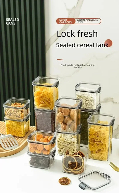 Kitchen Sealed Jars Multigrain Snack Storage Box For Dried Fruit Dried Goods Sealed Container Plastic Moisture Proof Boxes Can