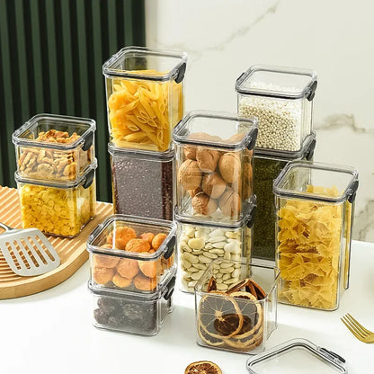 Kitchen Sealed Jars Multigrain Snack Storage Box For Dried Fruit Dried Goods Sealed Container Plastic Moisture Proof Boxes Can