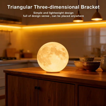 3D 8cm Wireless Moon Lamp Night Light Small Gift for All Occasions This 3D wireless moon lamp serves as a wonderful night light