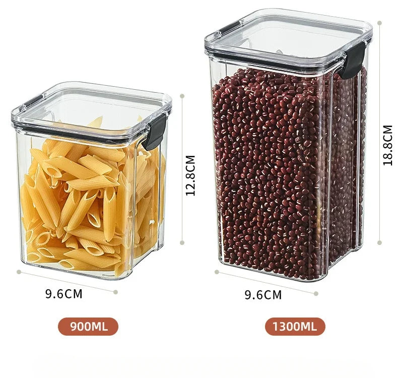 Kitchen Sealed Jars Multigrain Snack Storage Box For Dried Fruit Dried Goods Sealed Container Plastic Moisture Proof Boxes Can