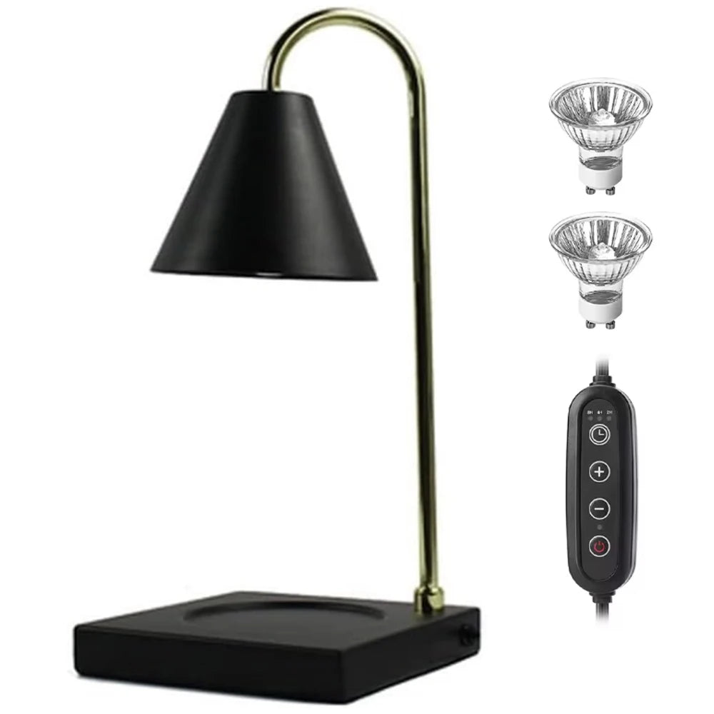Candle Warmer Lamp for Jar Candles White Candle Warmer Lamp with Timer 2H/4H/8H Nightstand Lamp for Bedroom
