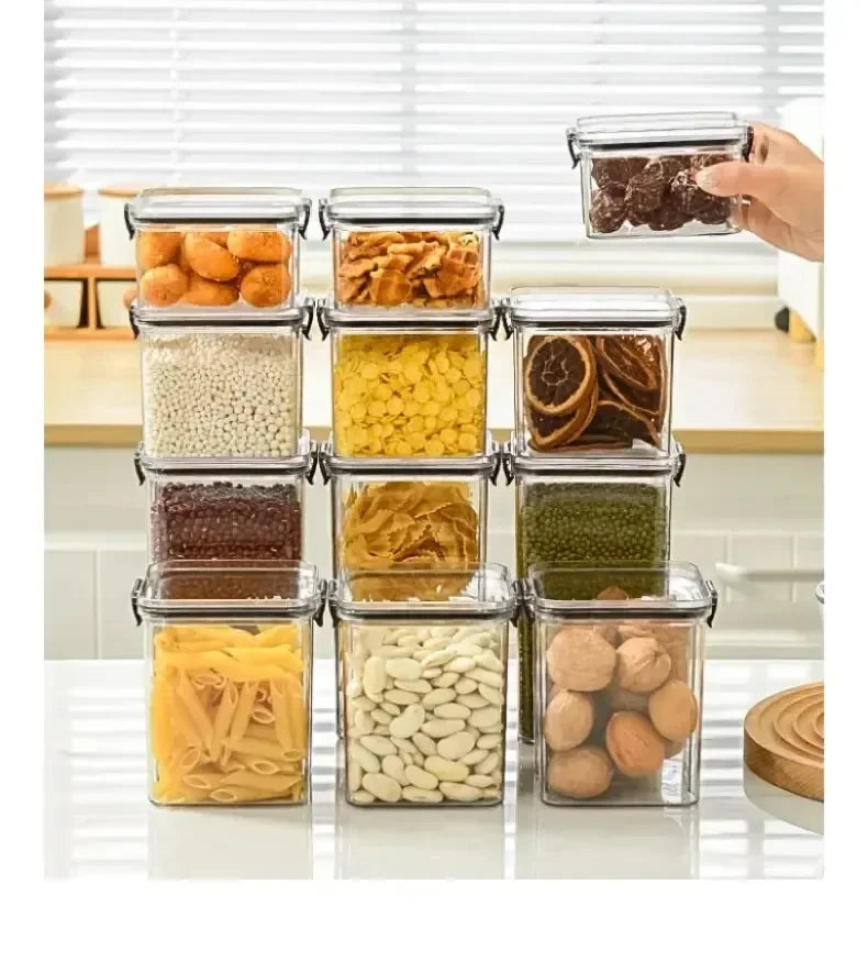 Kitchen Sealed Jars Multigrain Snack Storage Box For Dried Fruit Dried Goods Sealed Container Plastic Moisture Proof Boxes Can