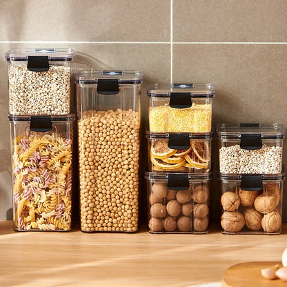 Kitchen Sealed Jars Multigrain Snack Storage Box For Dried Fruit Dried Goods Sealed Container Plastic Moisture Proof Boxes Can